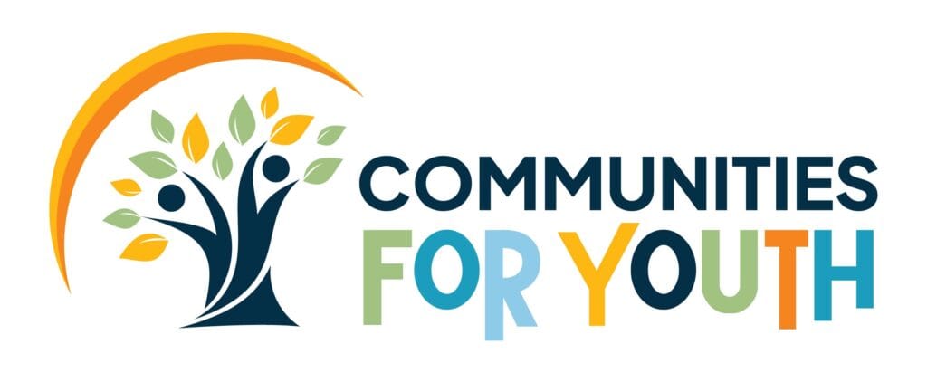 Communities for Youth logo of tree with rainbow