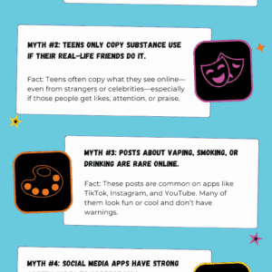 Youth Social Media Use & Substance Use - Myths vs. Facts (Rack Cards)