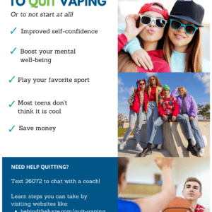 Flyer: Reasons to Quit Vaping