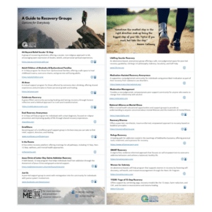 A Guide to Recovery Groups: Options for Everybody Rack Card