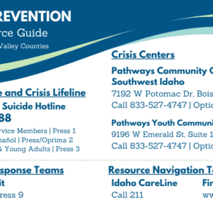 Suicide Prevention Resources Wallet Card